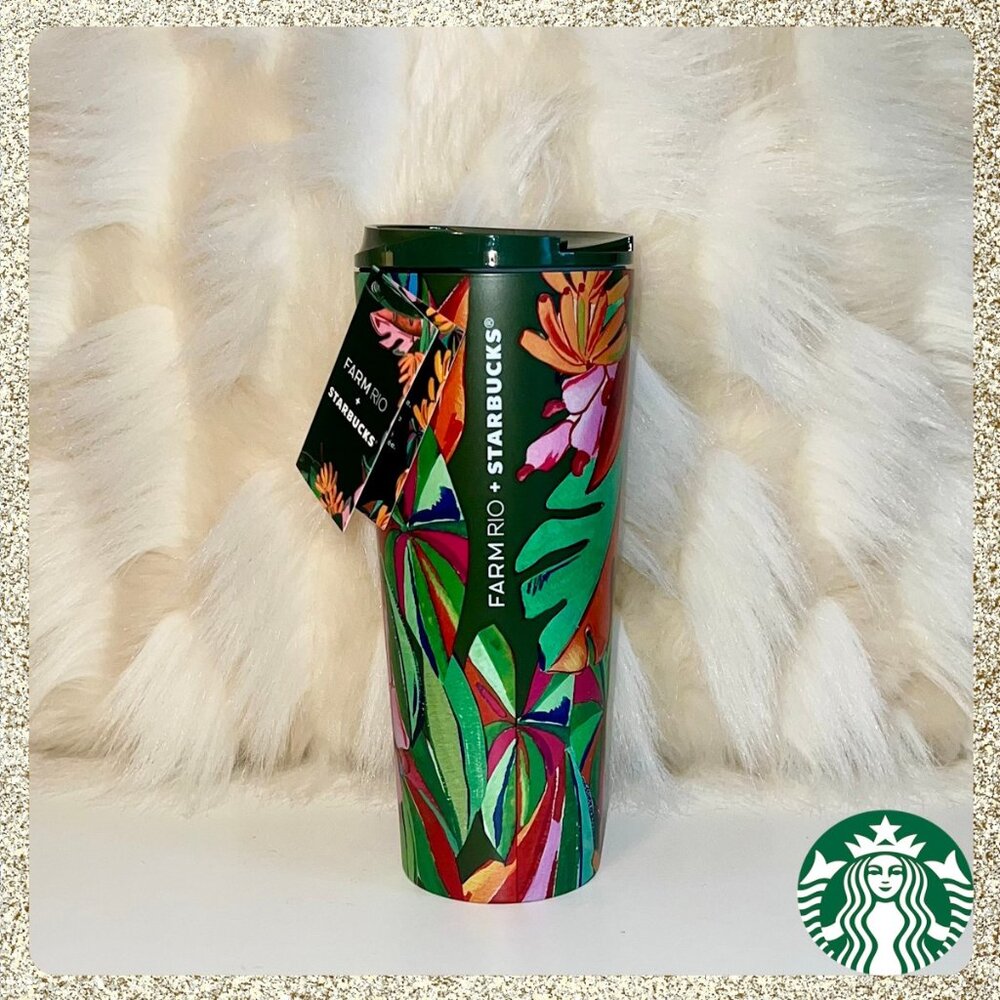 🍌 2025 Starbucks x Farm RIO Grande (16oz) Banana Leaf SS Tumbler NWT